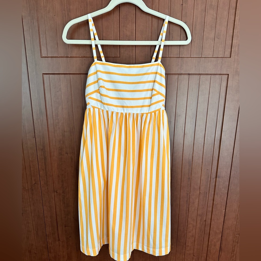 J. Crew Yellow and White Sundress